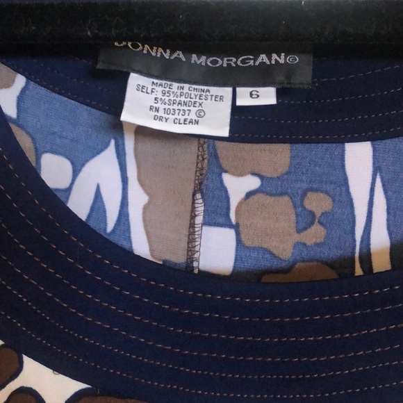 Size 6 Donna Morgan Casual Swing Dress with Tribal Print - Picture 3 of 4